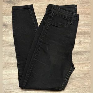 Distressed Black Faded Skinny Jeans